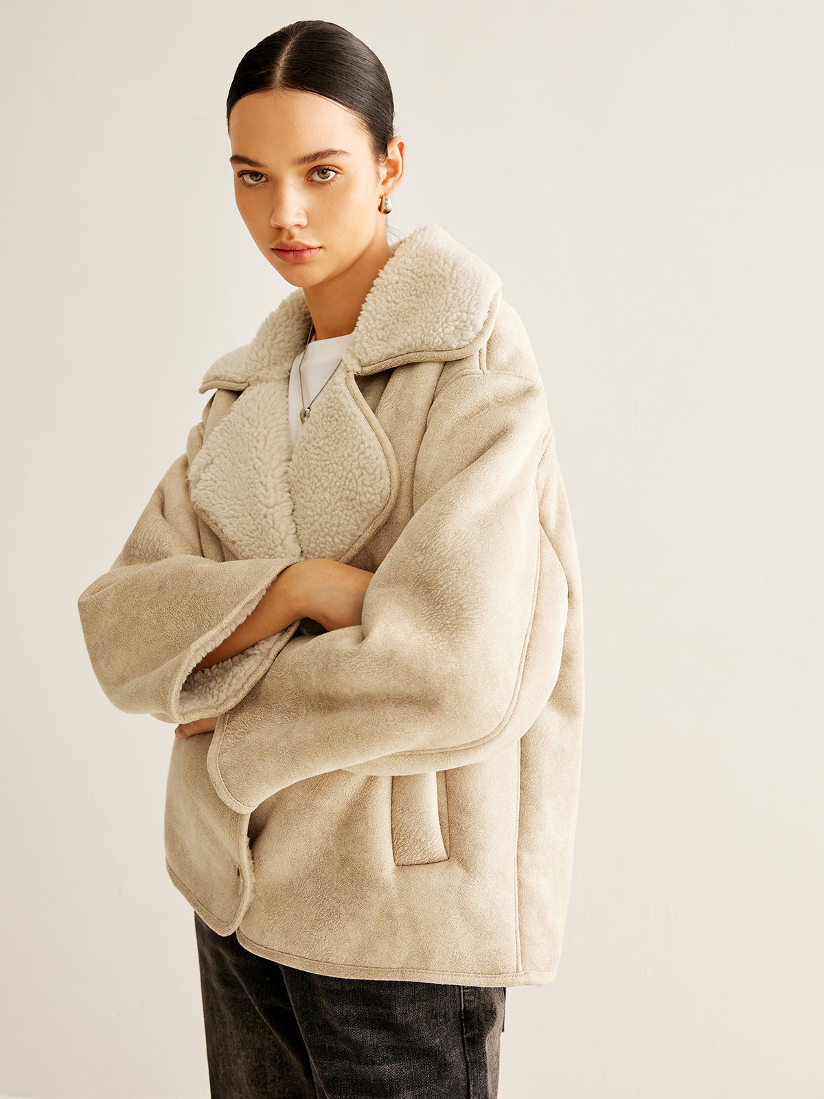 Kaşmir Karışımlı Düğmeli Polar Ceket THESVELTECHIC