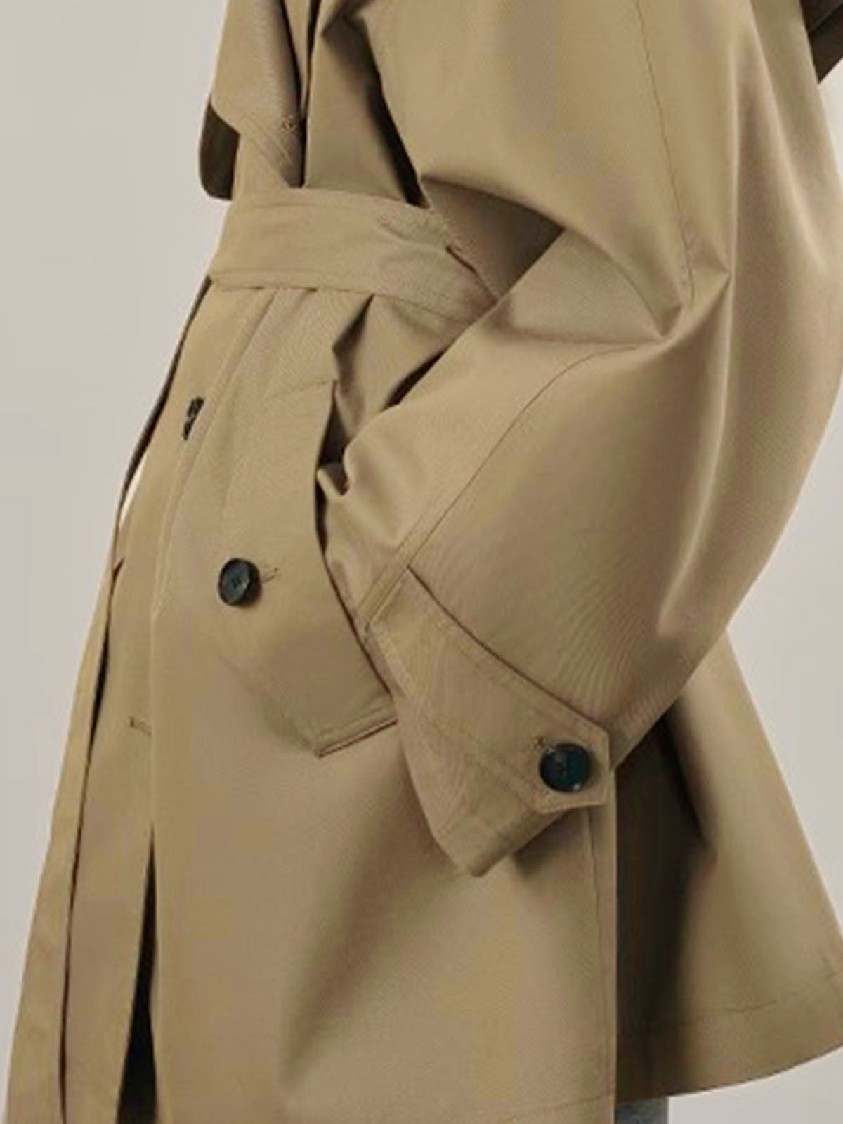 Yaka Oversize Kemerli Trençkot Quvarse