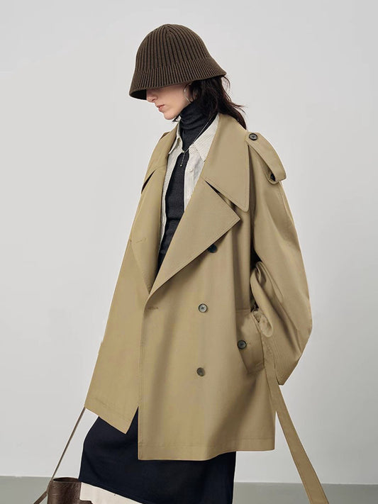 Yaka Oversize Kemerli Trençkot Quvarse