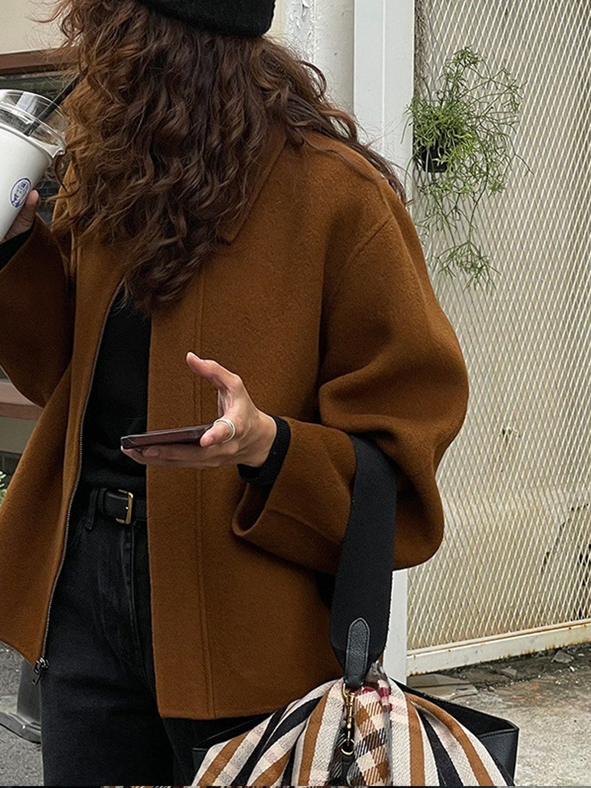 Vintage Fermuarlı Vardiyalı Blazer Siaora