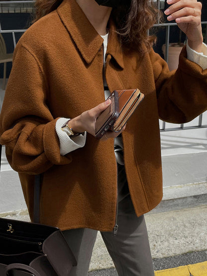 Vintage Fermuarlı Vardiyalı Blazer Siaora