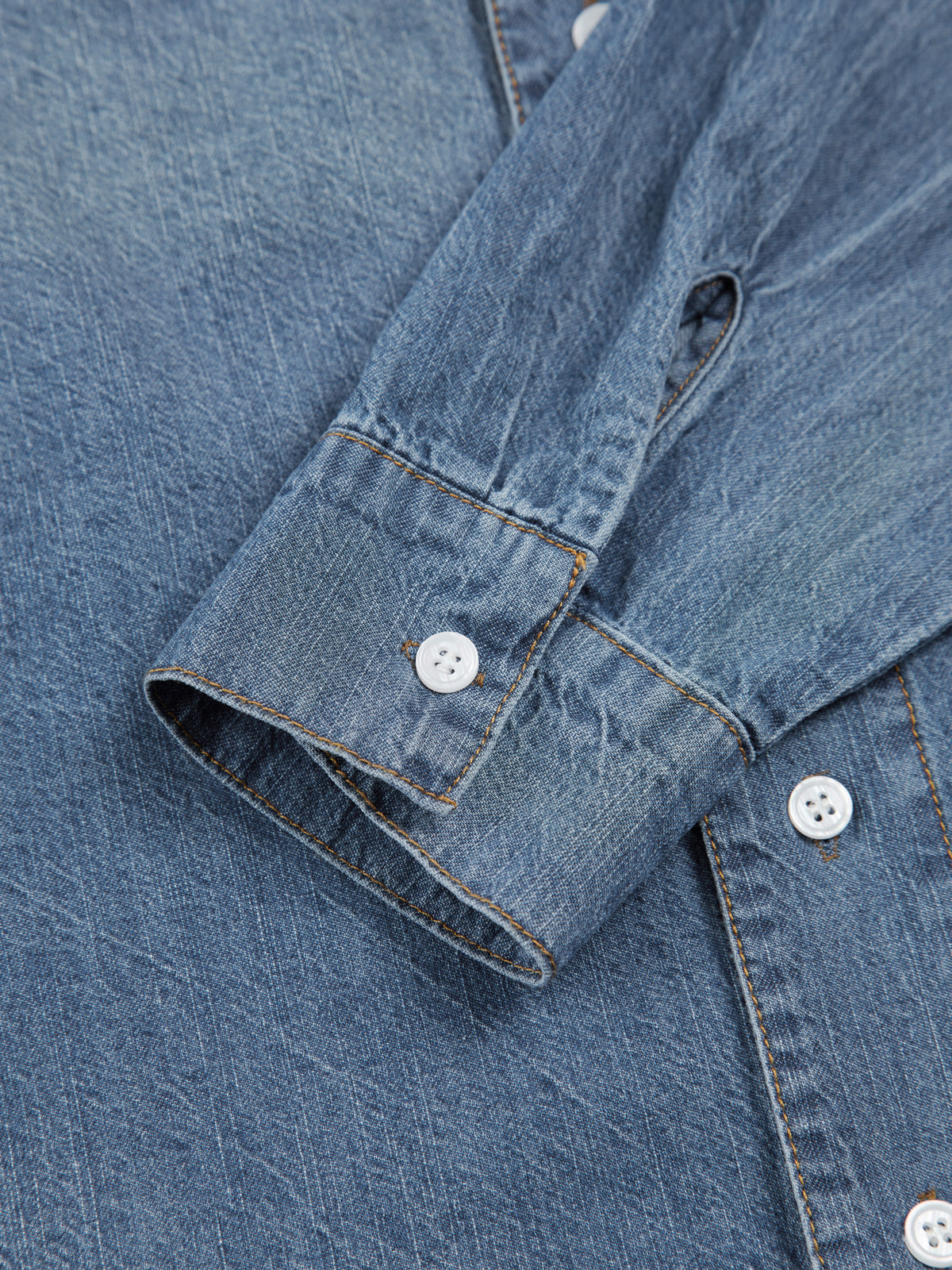 Asimetrik Yaka Denim Crop Gömlek Siaora