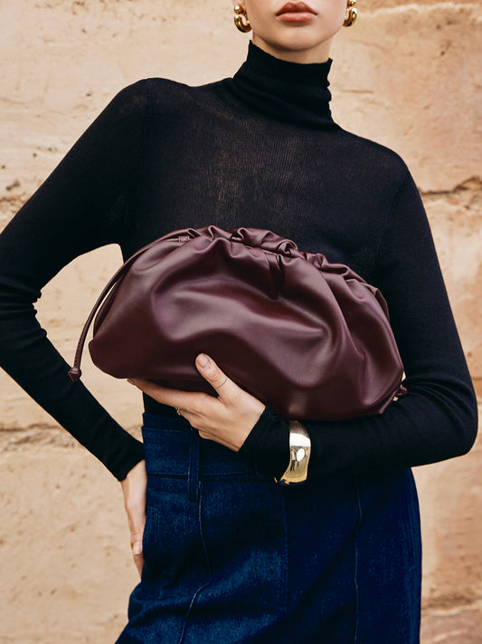 Ç drawstring Yumuşak Clutch Çantası THESVELTECHIC
