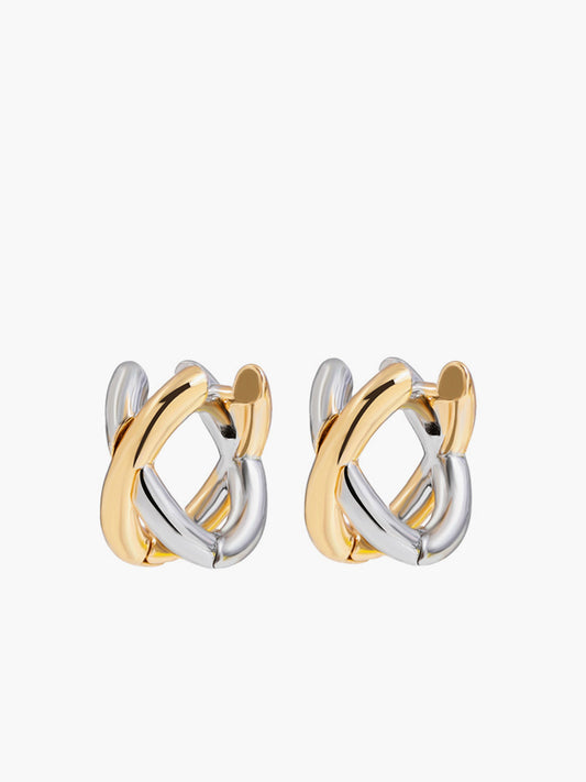 Two-Tone Criss Cross Ear Cuff THESVELTECHIC