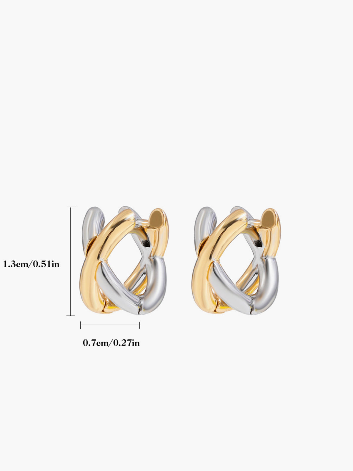 Two-Tone Criss Cross Ear Cuff THESVELTECHIC