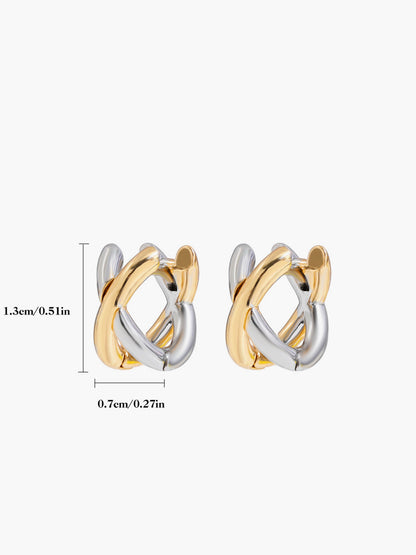 Two-Tone Criss Cross Ear Cuff THESVELTECHIC
