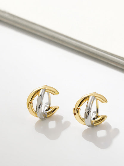 Two-Tone Criss Cross Ear Cuff THESVELTECHIC