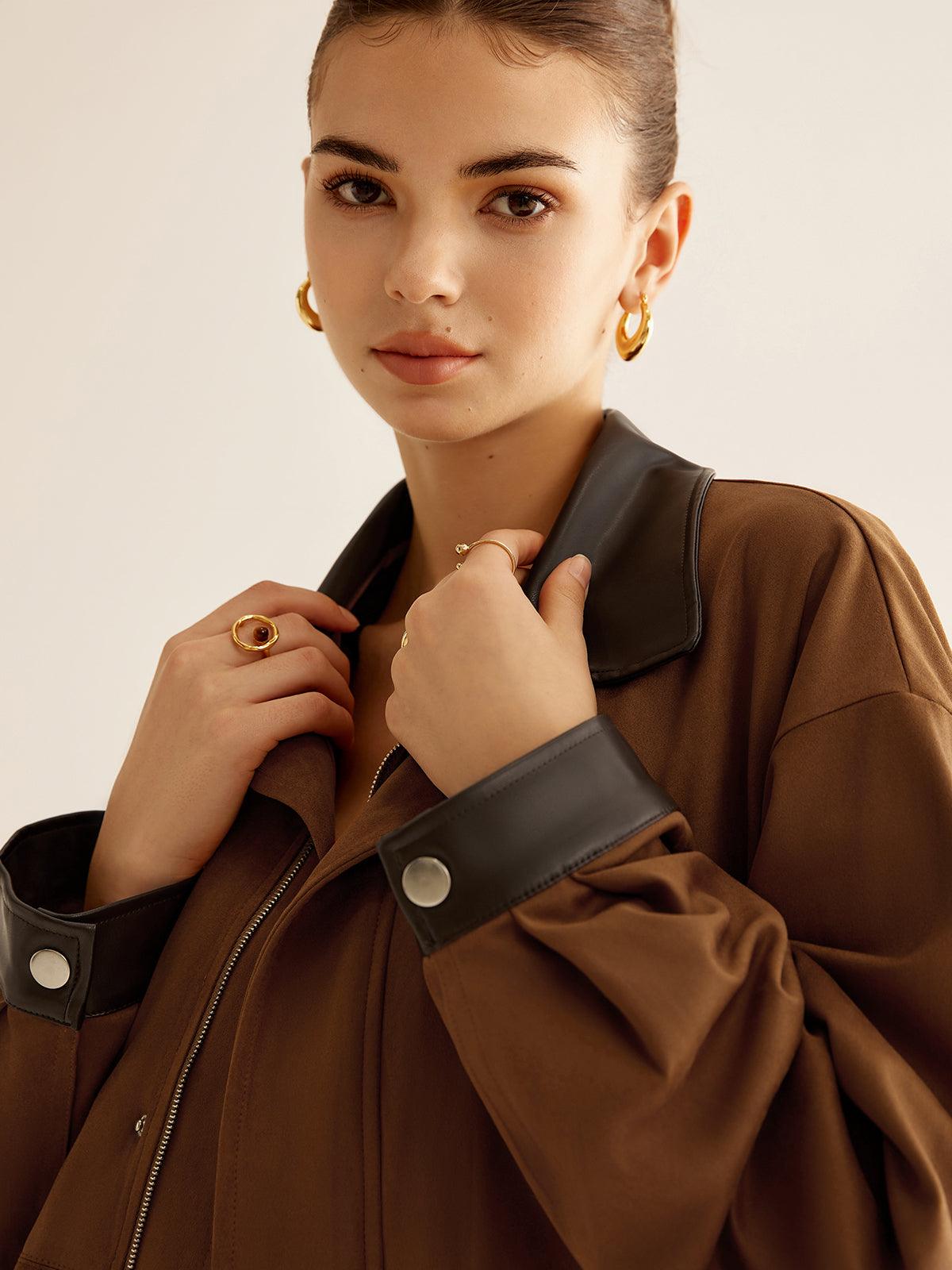 Modern Luxe Contrast Ceket Siaora