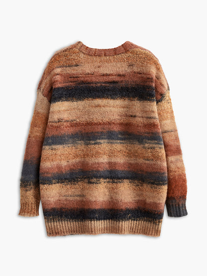 V Yaka Ombre Oversize Hırka Siaora