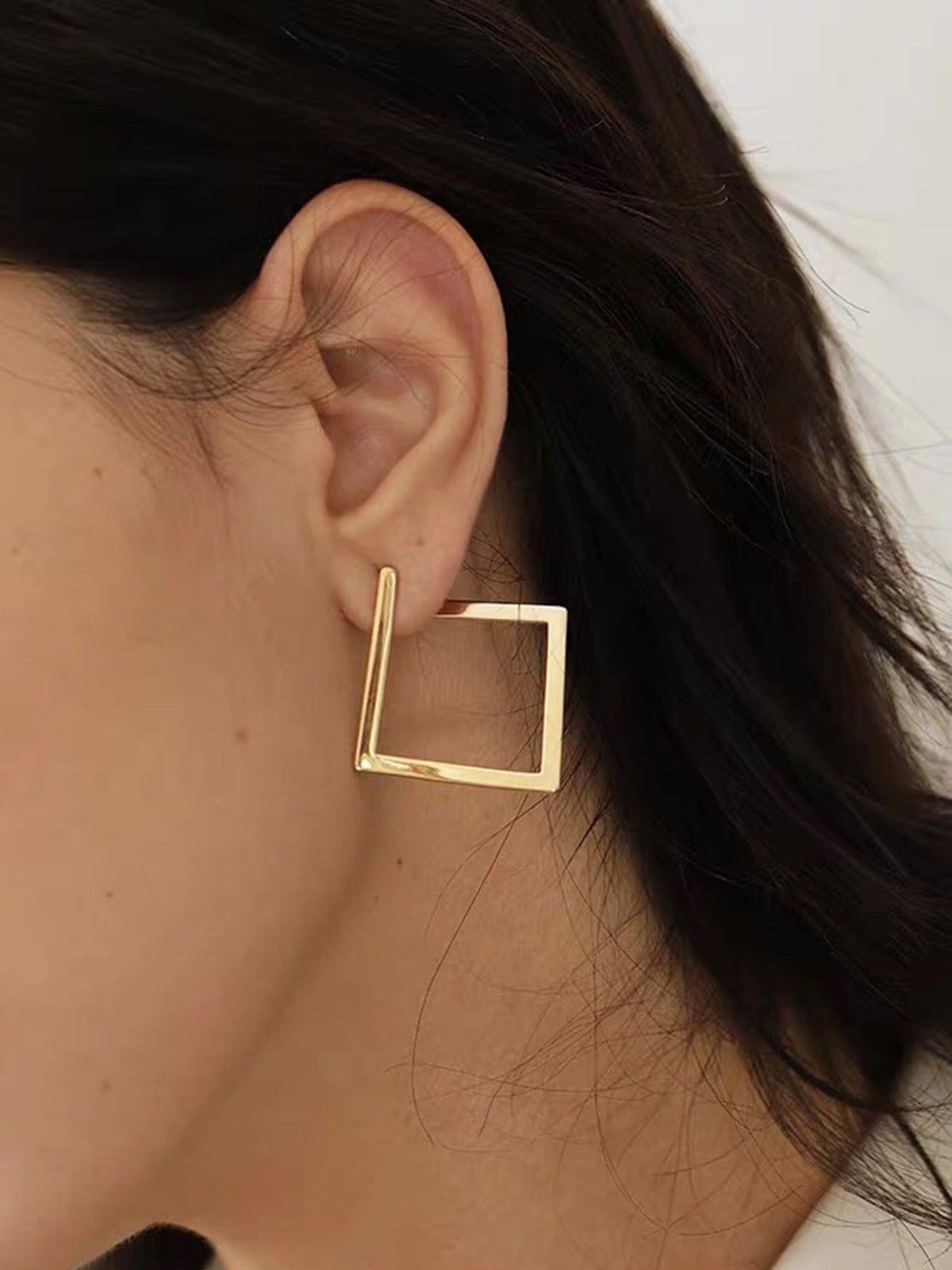 Minimalist Kare Damla Küpeler THESVELTECHIC