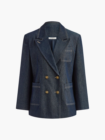 Pamuk Yaka Denim Ceket Quvarse