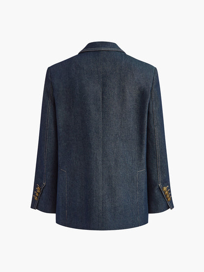 Pamuk Yaka Denim Ceket Quvarse