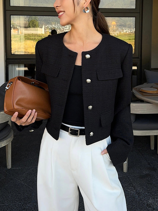 Button Down Tweed Jacket Quvarse