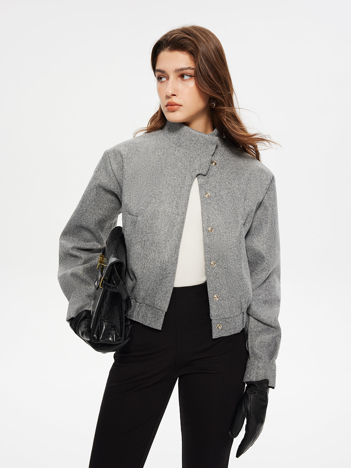Düğme Klipsli Kısa Blazer THESVELTECHIC