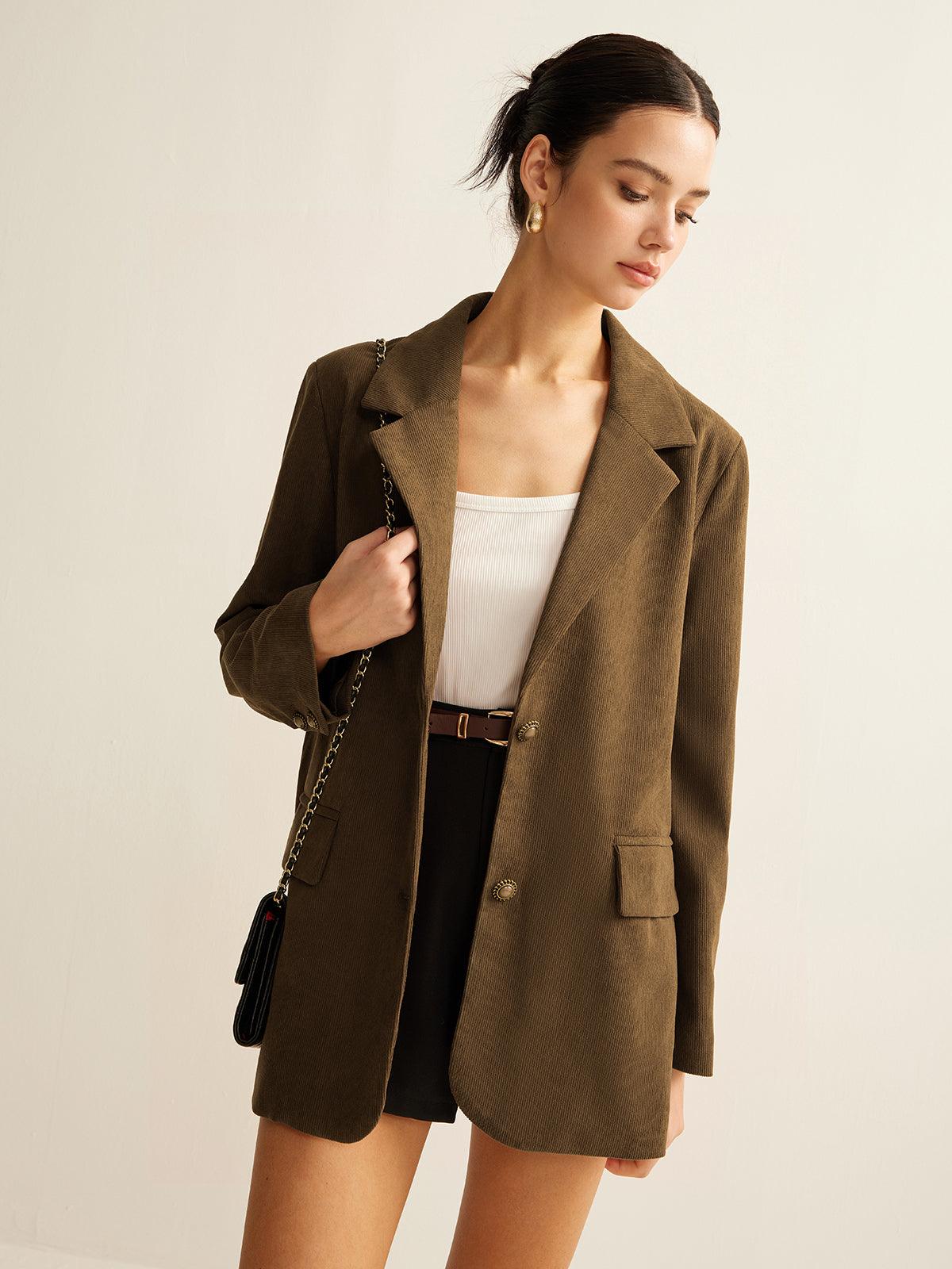 Earth Tone Blazer Ceket Siaora