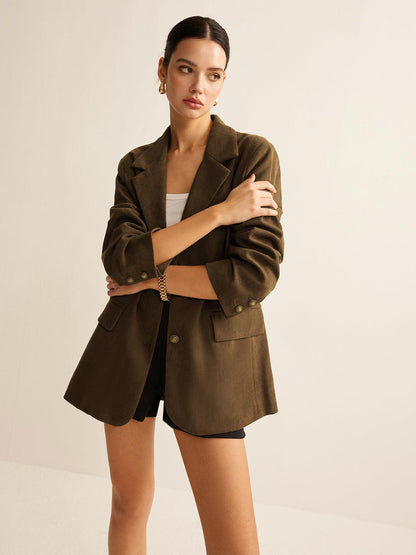 Earth Tone Blazer Ceket Siaora