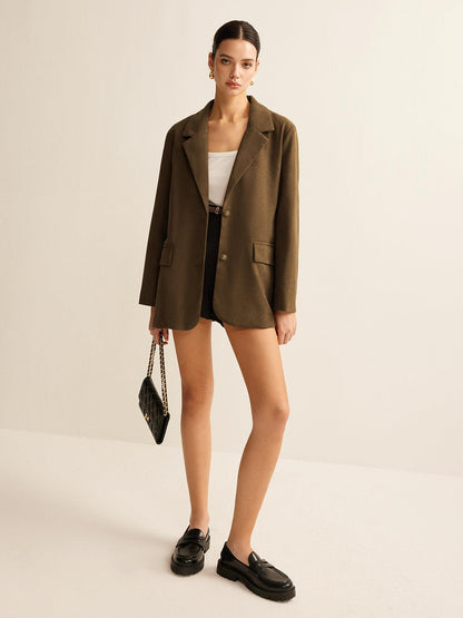 Earth Tone Blazer Ceket Siaora