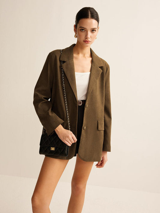 Earth Tone Blazer Ceket Siaora