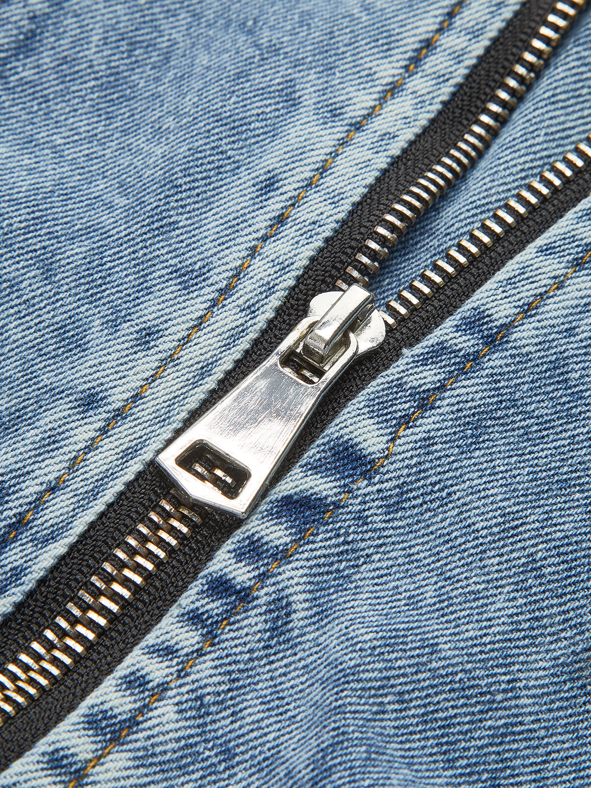 Puf Kollu Denim Panel İnce Ceket THESVELTECHIC