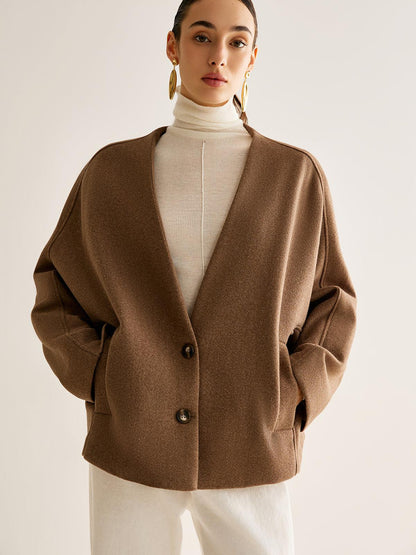 Mocha Essence Wool Ceket Siaora