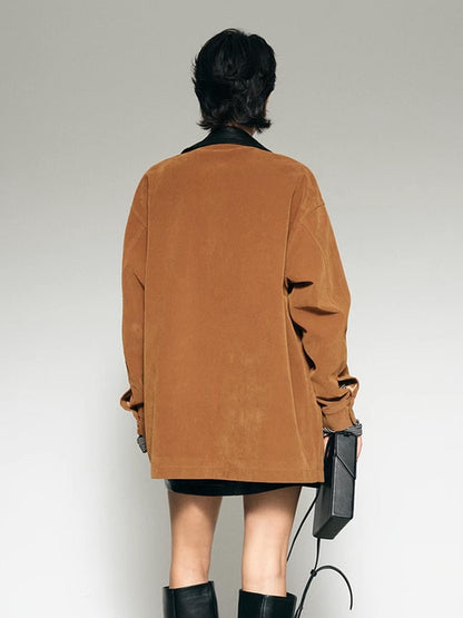 Taba Kadife Oversize Ceket Siaora