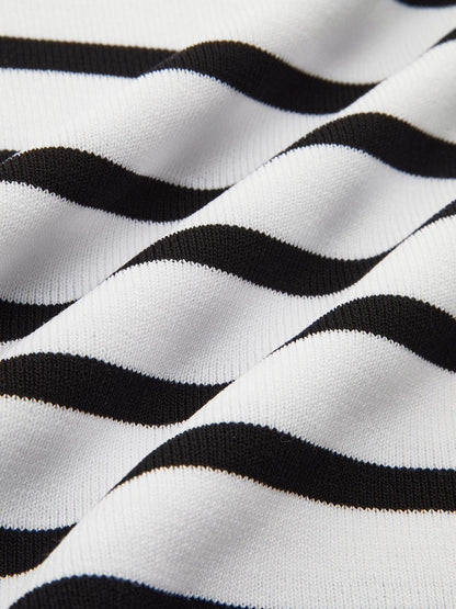 Elena Çizgili Crop Bluz Siaora