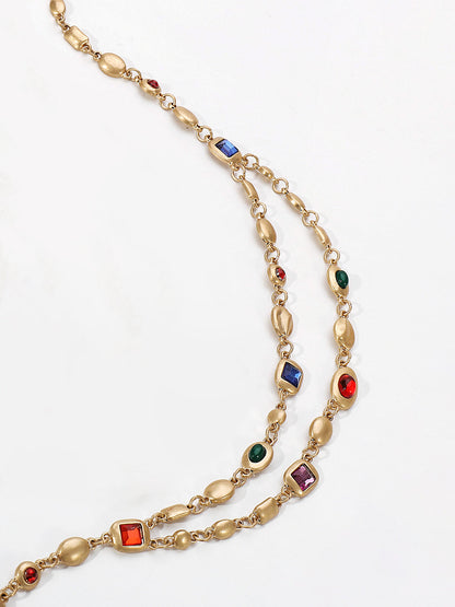 Double-Layer Colorful Beaded Necklace THESVELTECHIC
