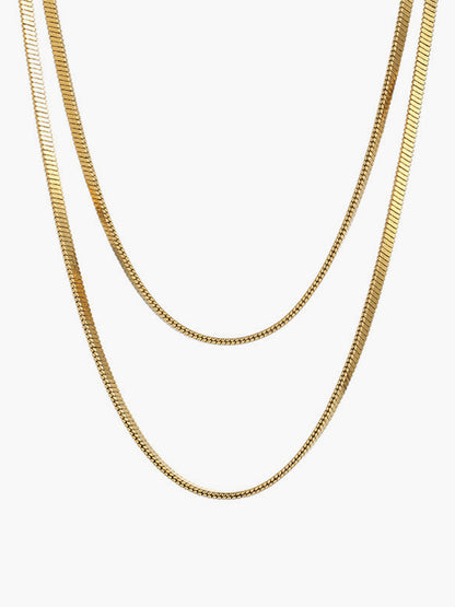 Yılan Zincir Katmanlı Kolye THESVELTECHIC