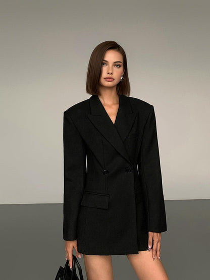 Siyah Klasik Blazer Ceket Siaora