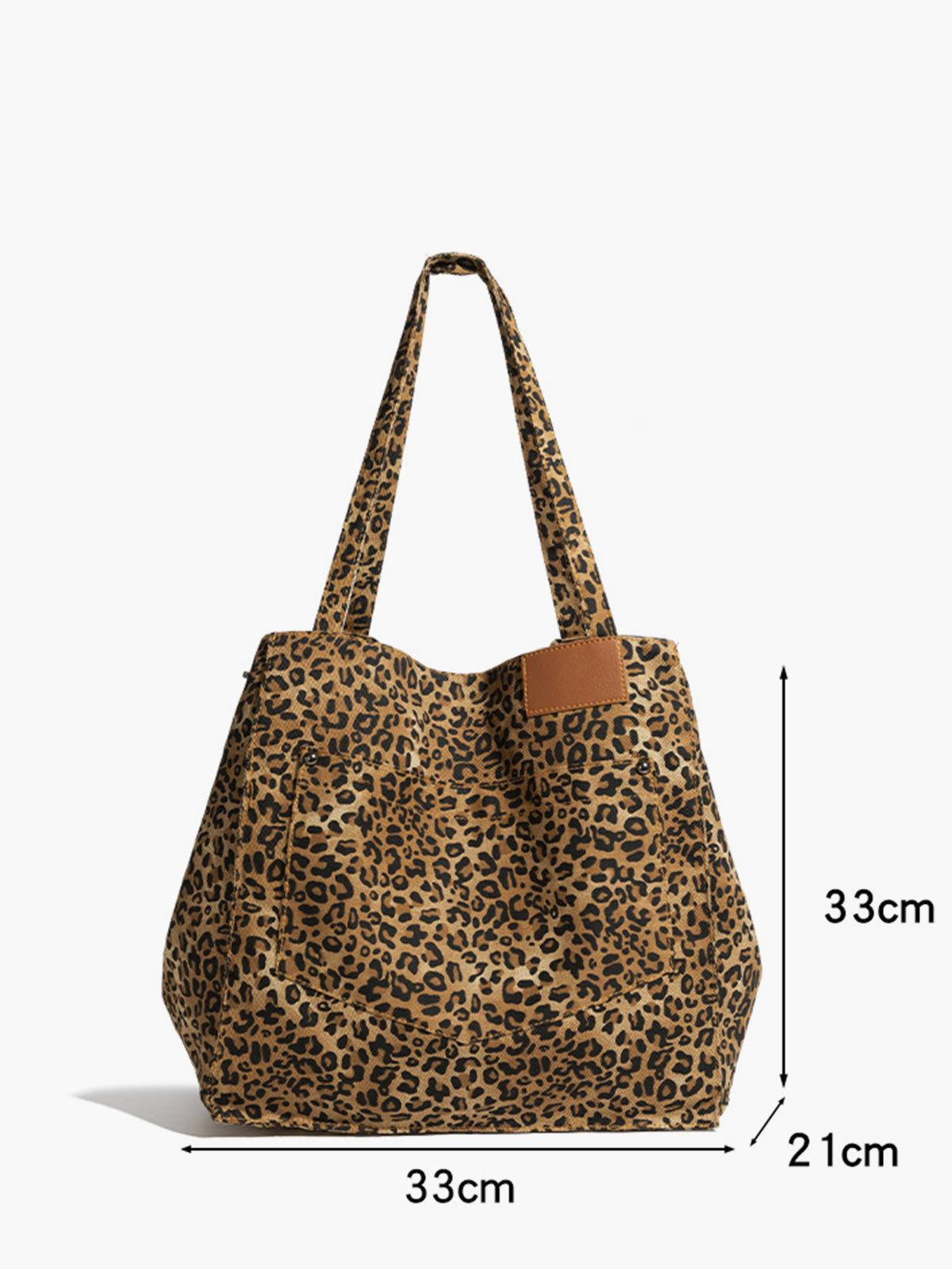 Leopar Desenli Büyük Kapasiteli Hobo Çanta THESVELTECHIC