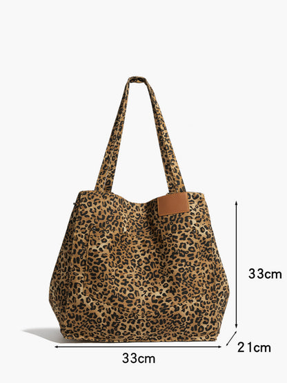 Leopar Desenli Büyük Kapasiteli Hobo Çanta THESVELTECHIC