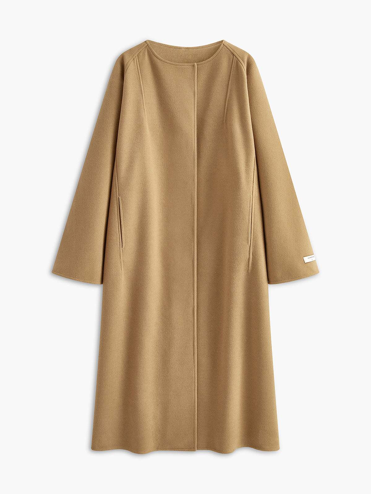 Minimalist Oversized Yün Uzun Palto Quvarse