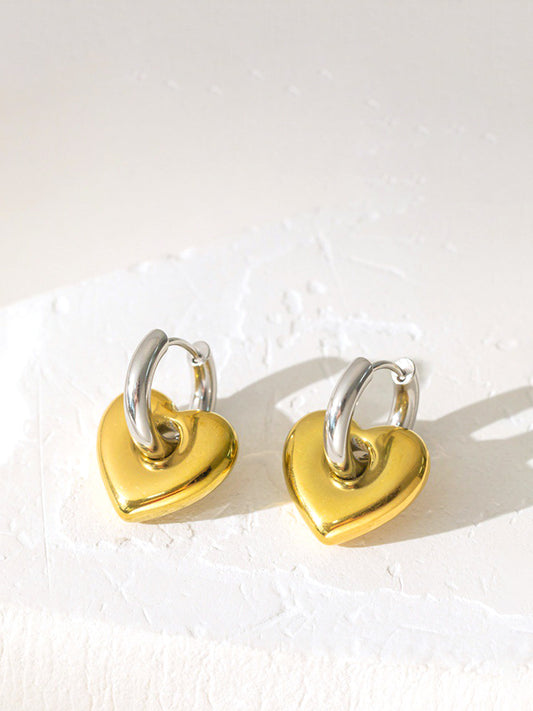 1pc Contrast Heart Drop Earrings THESVELTECHIC