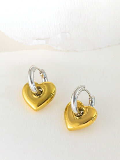 1pc Contrast Heart Drop Earrings THESVELTECHIC