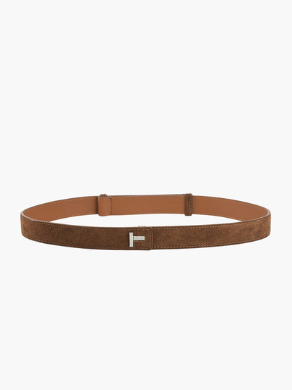 Minimalist Plain Slim Leather Belt THESVELTECHIC
