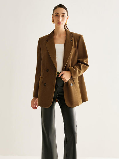 Rust Harmony Corduroy Blazer Siaora