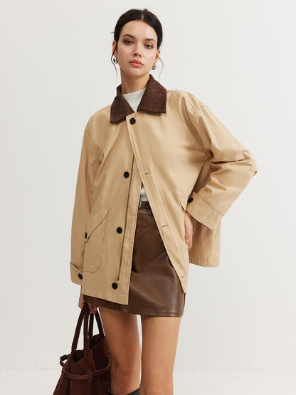 Timeless Chic Kontrast Yaka Ceket Siaora