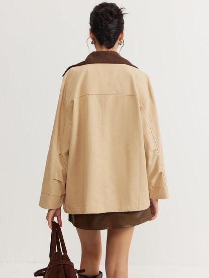 Timeless Chic Kontrast Yaka Ceket Siaora