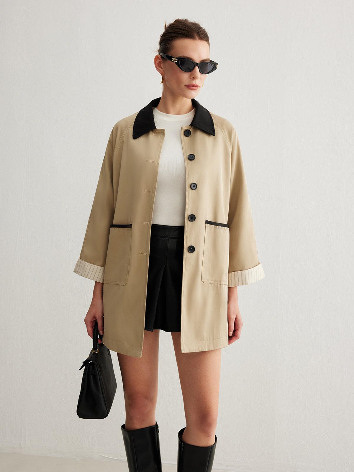 Metropolitan Chic Kısa Trençkot Siaora