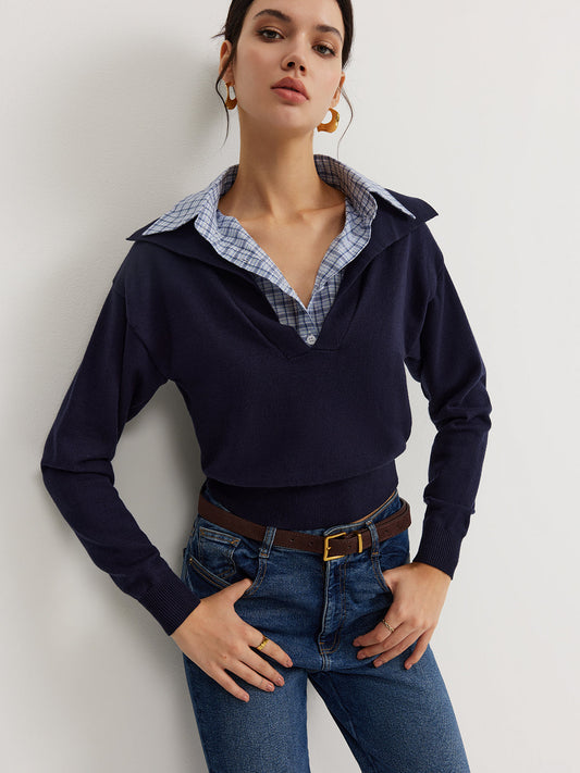 2'si 1 arada Rahat Yaka Örgü Üst Quvarse