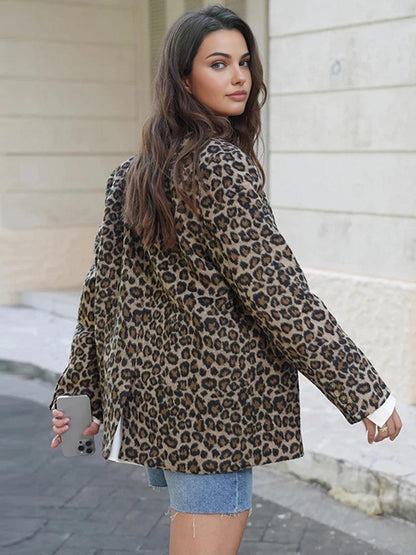 Wild Glam Leopard Blazer Siaora