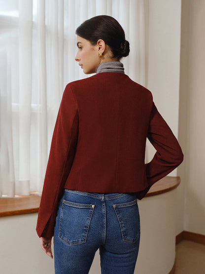 Asimetrik Yaka Kısa Blazer THESVELTECHIC