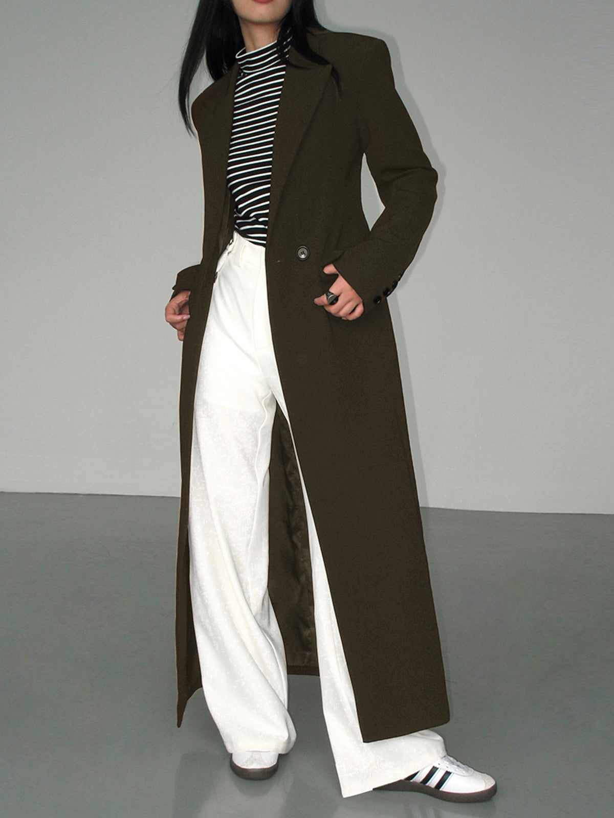 Yaka Cepli Blazer Palto Quvarse