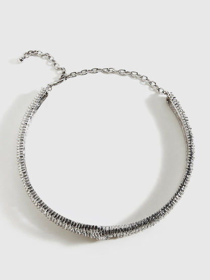 Retro Metal Burgu Dokulu Choker THESVELTECHIC