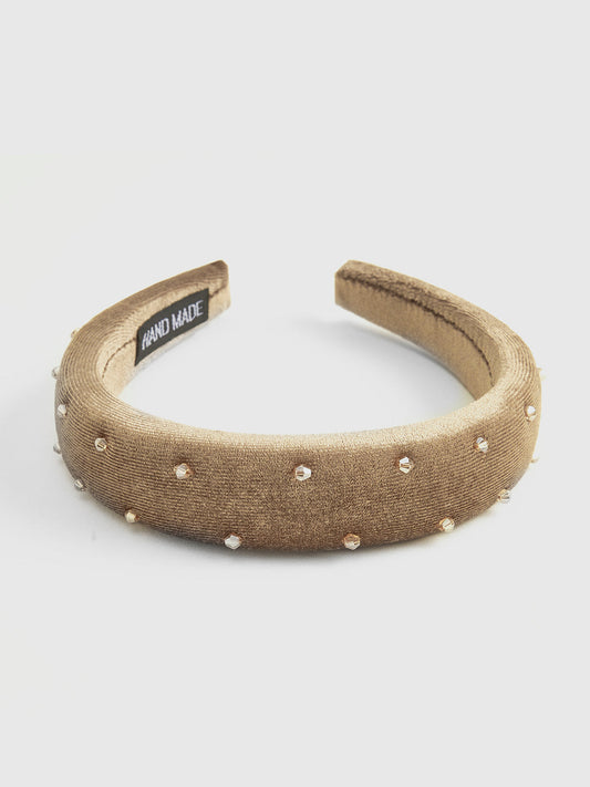 Retro Kadife Rhinestone Saç Bandı THESVELTECHIC