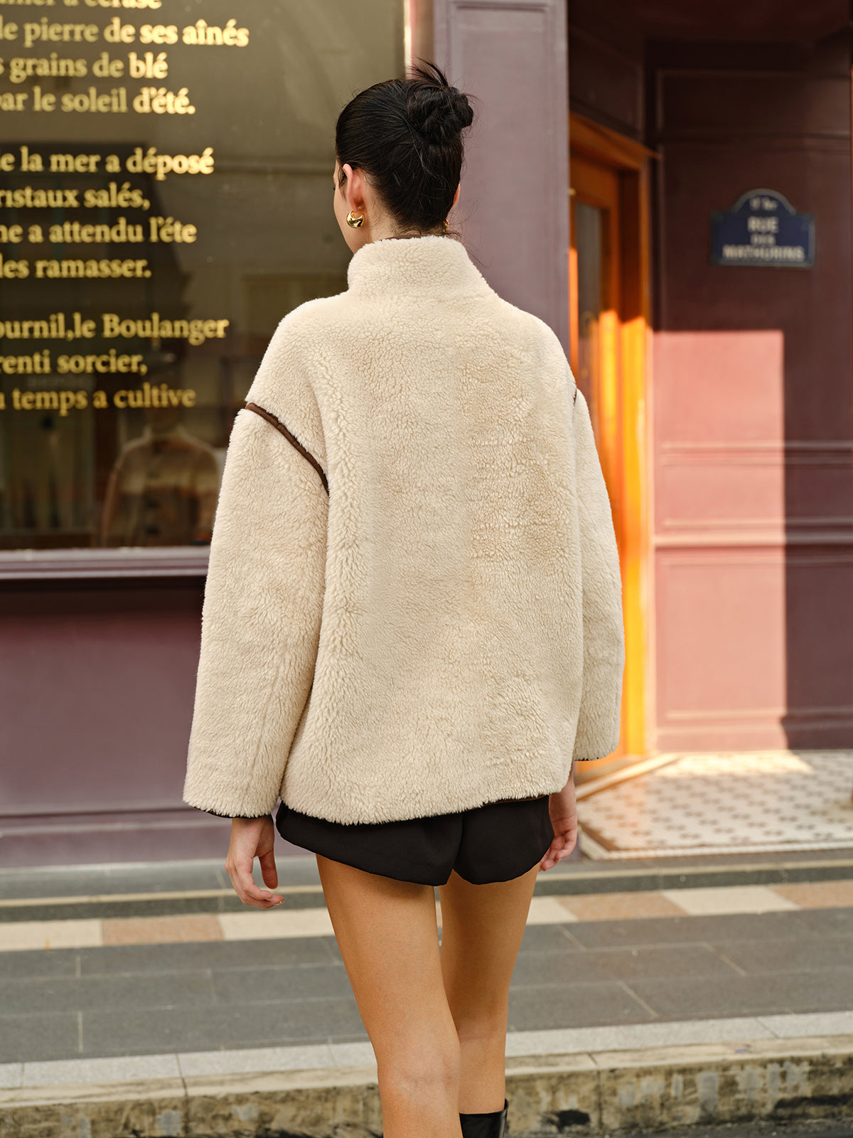 Minky Kontrast Piping Polar Ceket Quvarse
