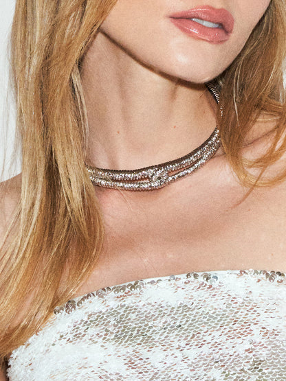 Retro Metal Burgu Dokulu Choker THESVELTECHIC