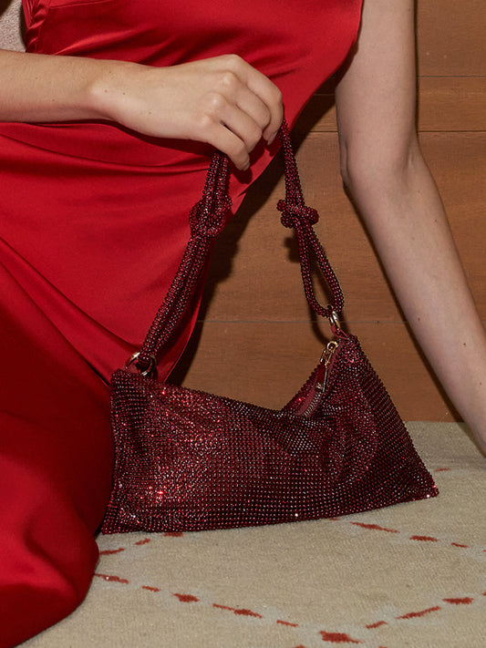 Swarovski Taşlı Küçük Koltuk Altı Çantası THESVELTECHIC