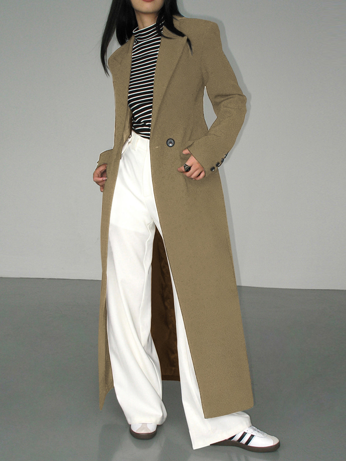 Yaka Cepli Blazer Palto Quvarse