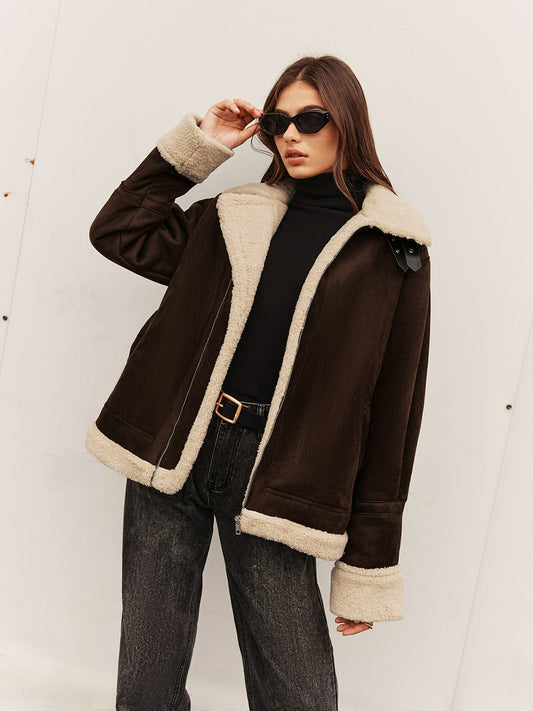 Turtleneck Zipper Fleece Jacket Quvarse
